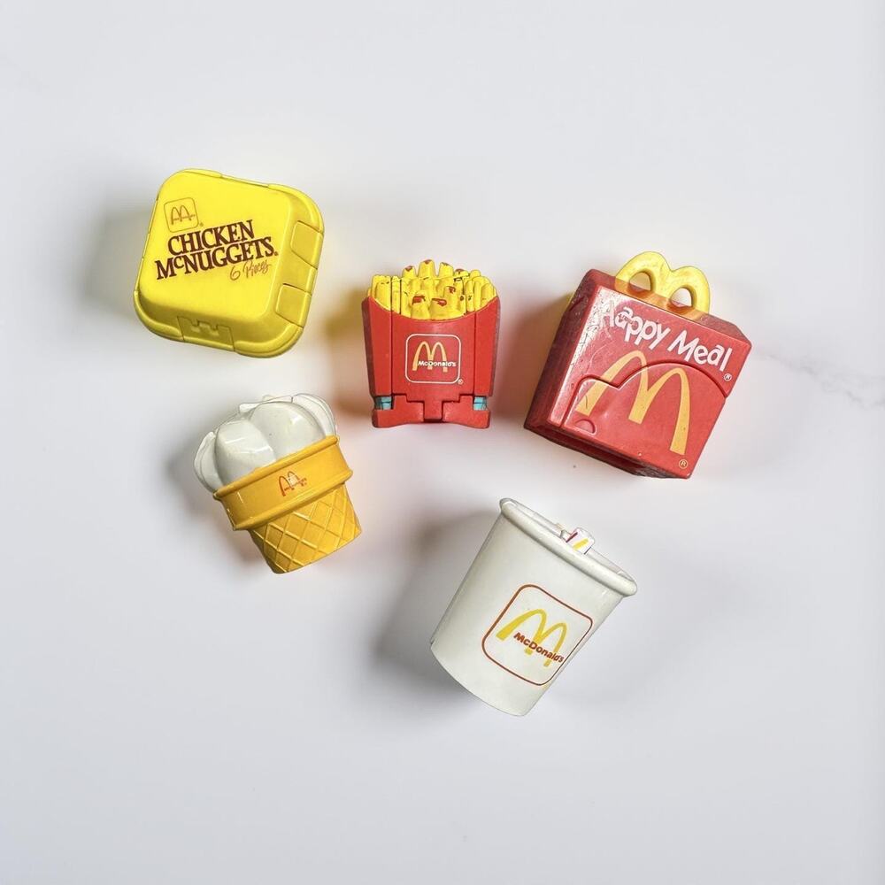 Vintage Collectible 1980s McDonalds Happy Meal Transforming Food Figures